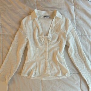 SOLD Princess Polly Top - Elowenn Long Sleeve Button up  Top